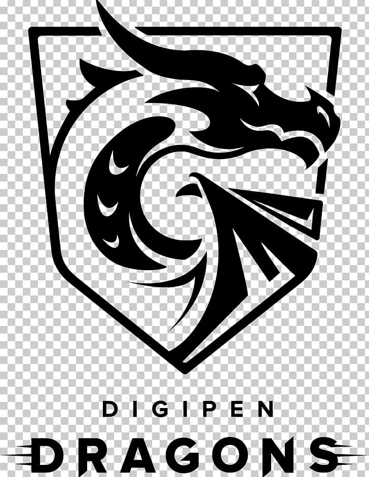 DigiPen Institute Of Technology University Education Dragon PNG, Clipart, Art, Artwork, Black, Black And White, Brand Free PNG Download