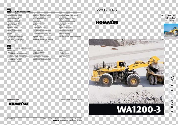 Komatsu Limited Heavy Machinery Loader Architectural Engineering PNG, Clipart, Alternator, Architectural Engineering, Auction, Brand, Brochure Free PNG Download