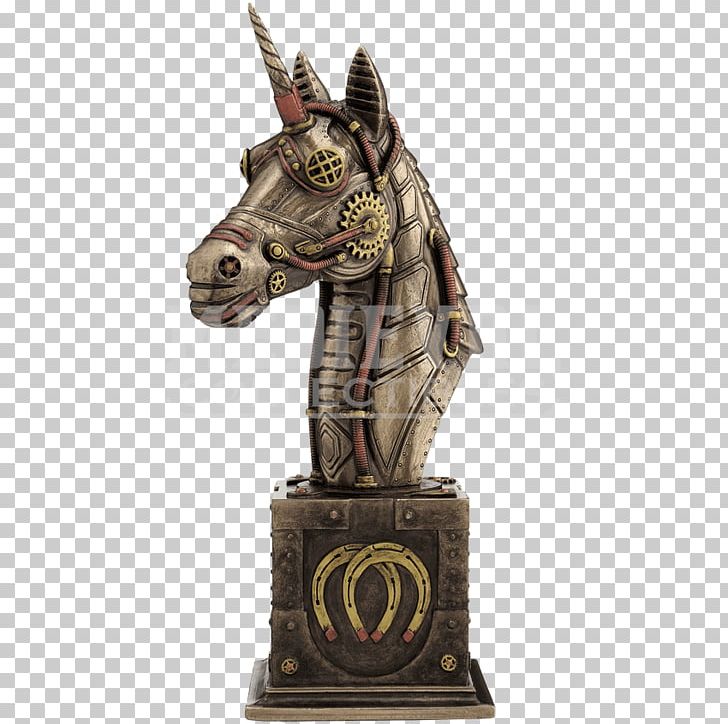 Steampunk Figurine Unicorn Bust Horse PNG, Clipart, Airship, Bronze, Bust, Carving, Fantasy Free PNG Download