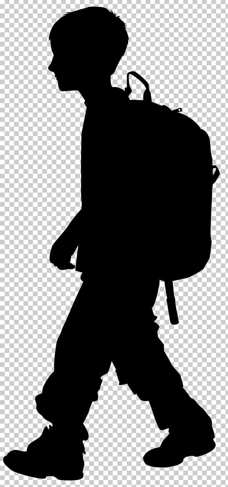Silhouette Scalable Graphics PNG, Clipart, Art, Backpack, Black And White, Boy, Child Free PNG Download