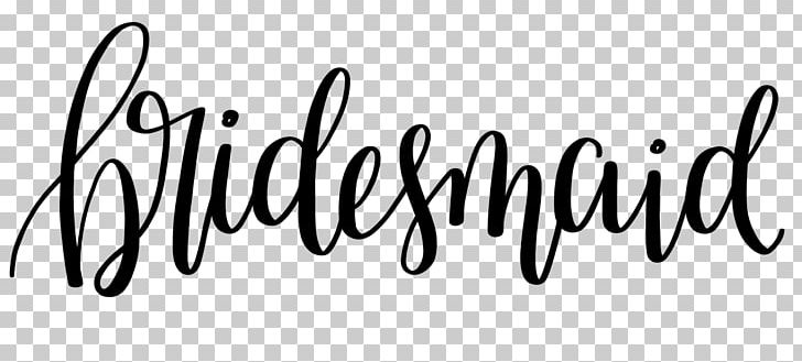Bridesmaid Calligraphy Lettering Font PNG, Clipart, Angle, Area, Black, Black And White, Brand Free PNG Download