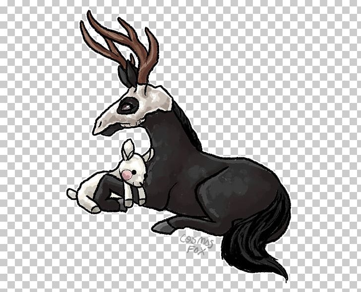Reindeer Horse Donkey Antler PNG, Clipart, Antler, Art, Black And White, Cartoon, Character Free PNG Download