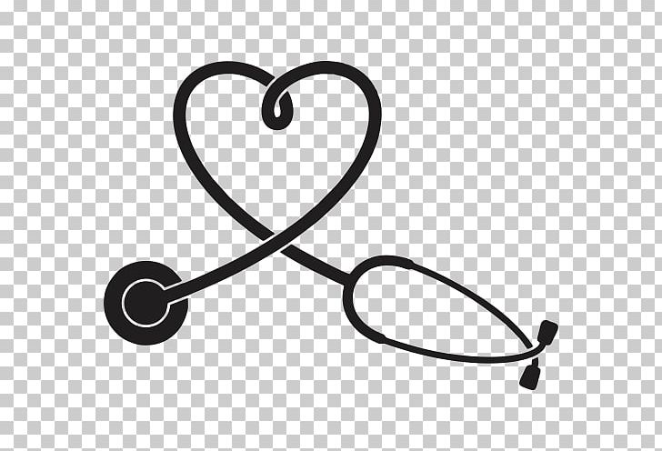 Stethoscope Heart Nursing PNG, Clipart, Black And White, Body Jewelry, Cardiac Nursing, Clip Art, Decal Free PNG Download