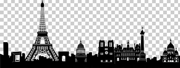Eiffel Tower Skyline Silhouette PNG, Clipart, Art, Black And White, Building, City, Clip Art Free PNG Download