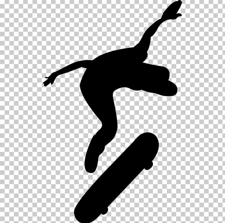 Skateboard Silhouette Finger Black PNG, Clipart, Black, Black And White, Finger, Hand, Jumping Free PNG Download
