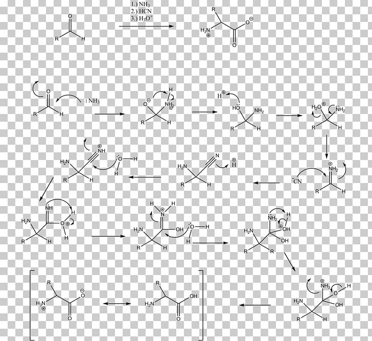Drawing White Point Angle Strecker Amino Acid Synthesis PNG, Clipart, Angle, Area, Black And White, Circle, Diagram Free PNG Download