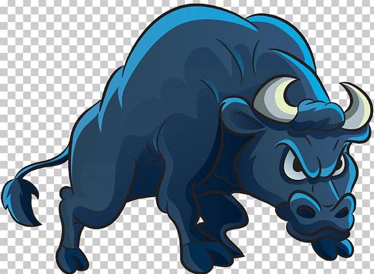 Charging Bull Cattle Cartoon PNG, Clipart, Animals, Art, Blu, Blue, Blue Abstract Free PNG Download