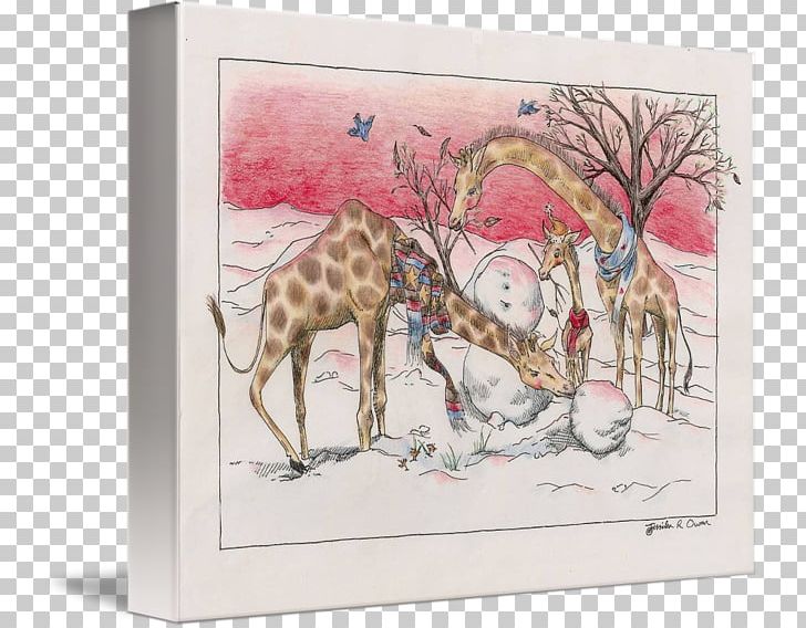 Giraffe Drawing Work Of Art Painting PNG, Clipart, Animals, Art, Artist, Canvas, Colored Pencil Free PNG Download