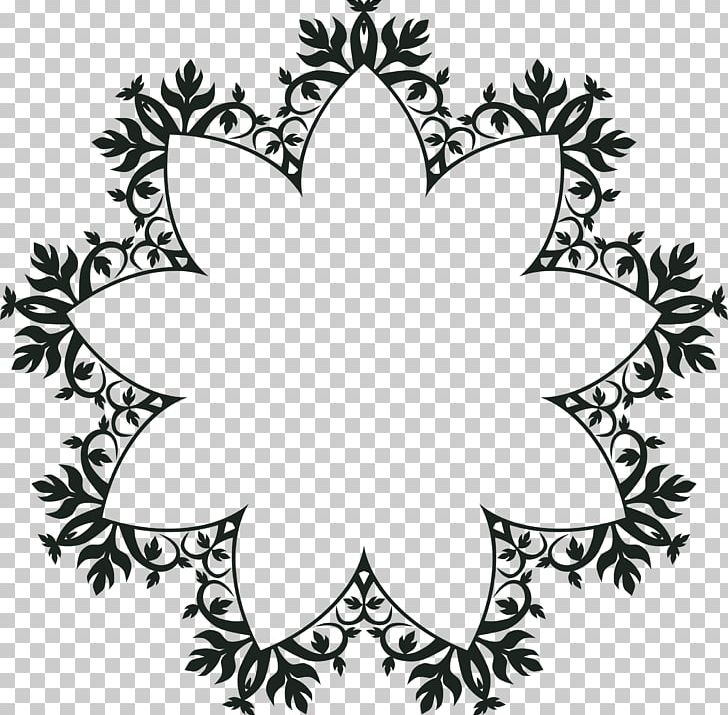 Ornament Embroidery Coloring Book Mandala Pattern PNG, Clipart, Art, Black, Black And White, Branch, Circle Free PNG Download
