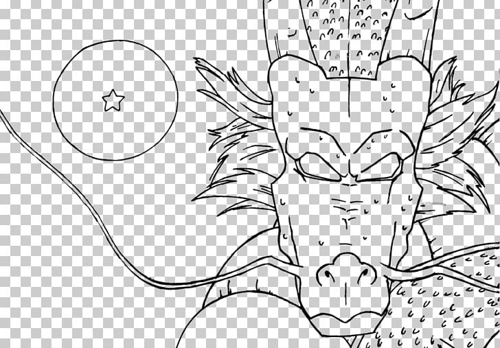 Shenron Line Art Drawing Dragon Ball Sketch PNG, Clipart, Angle, Area, Artwork, Black, Cartoon Free PNG Download