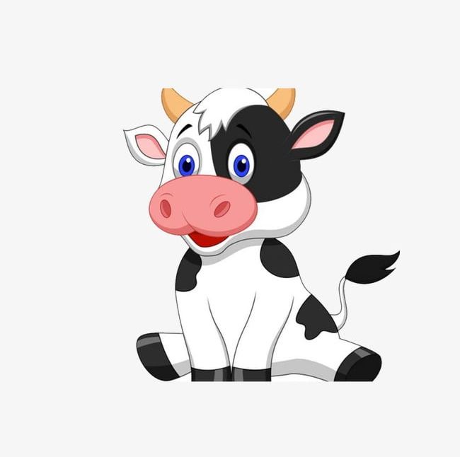 Cartoon Cow PNG, Clipart, Black, Black And White, Cartoon Clipart, Cow, Cow Clipart Free PNG Download