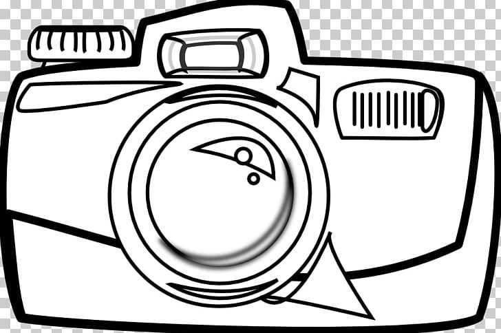 Camera Black And White Cartoon Photography PNG, Clipart, Angle, Area, Black, Black And White, Brand Free PNG Download