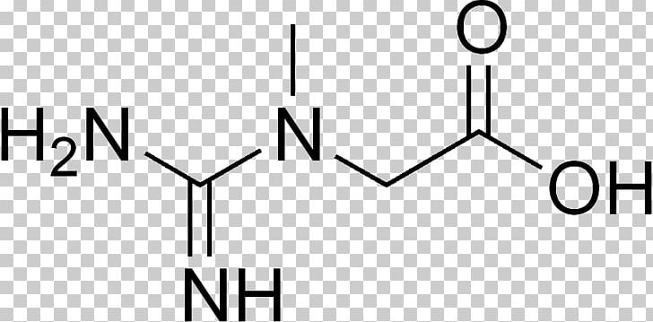 Creatine Chemical Structure Molecule Creatinine Chemistry PNG, Clipart, Angle, Area, Atom, Black And White, Brand Free PNG Download