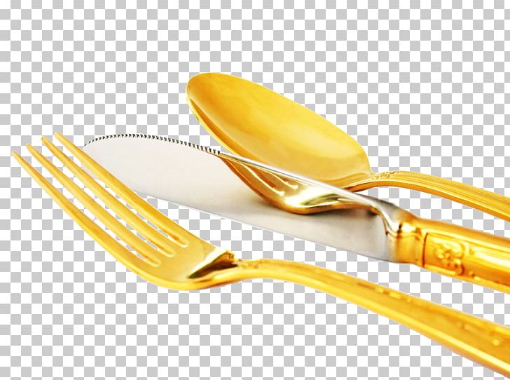 Knife Fork Spoon Cutlery PNG, Clipart, Cutlery, Food, Fork, Gold, Gold Background Free PNG Download