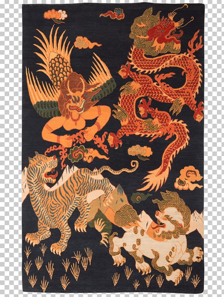 Tiger Snow Lion Garuda Gyantse PNG, Clipart, Animals, Art, Chinese Dragon, Door, Dragon Free PNG Download