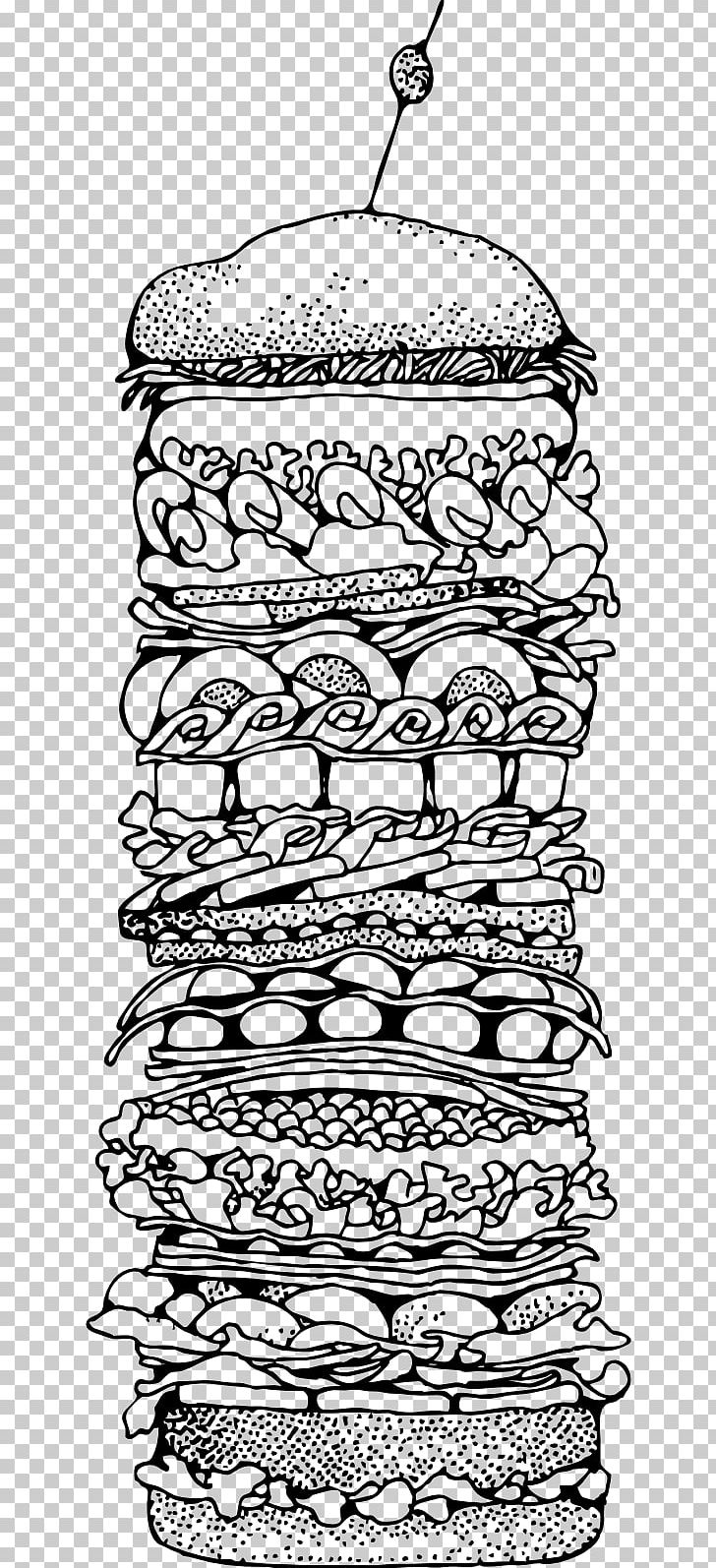Hamburger Peanut Butter And Jelly Sandwich Submarine Sandwich PNG, Clipart, Area, Big, Black And White, Cheese, Compute Free PNG Download