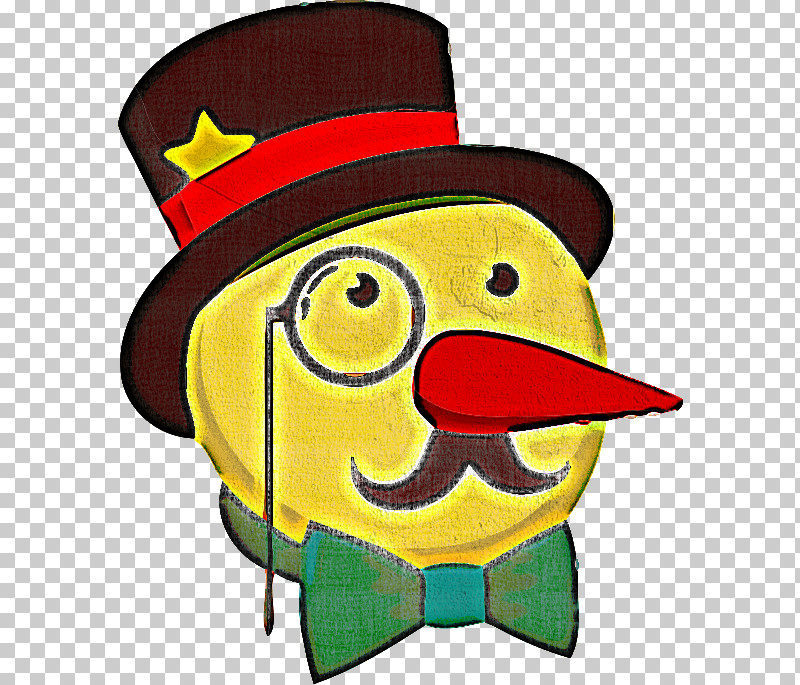 Hat Yellow Cartoon Smiley Character PNG, Clipart, Beak, Biology, Cartoon, Character, Hat Free PNG Download