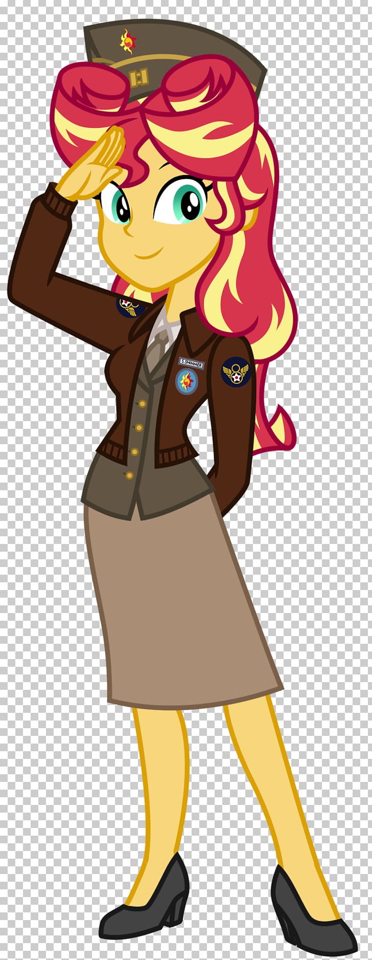 Sunset Shimmer Art United States Army Air Forces Equestria PNG, Clipart, Artist, Brown Hair, Cartoon, Clothing, Equestria Free PNG Download