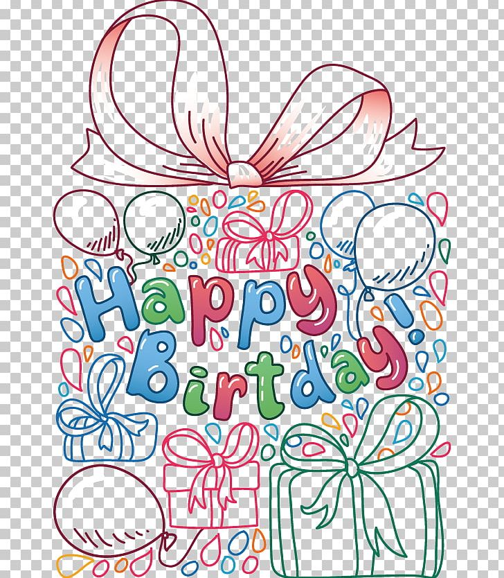 Hand-painted Birthday Gift PNG, Clipart, Anniversary, Balloon, Birthday Card, Clip Art, Color Free PNG Download