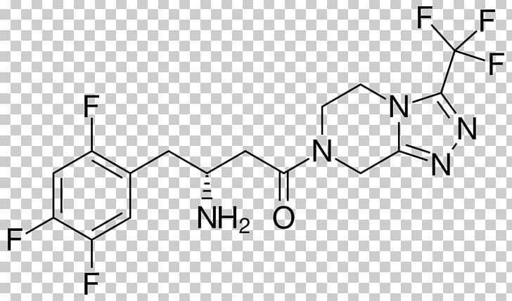 Sitagliptin Dipeptidyl Peptidase-4 Inhibitor Anti-diabetic Medication Saxagliptin PNG, Clipart, Angle, Antidiabetic Medication, Area, Black And White, Brand Free PNG Download