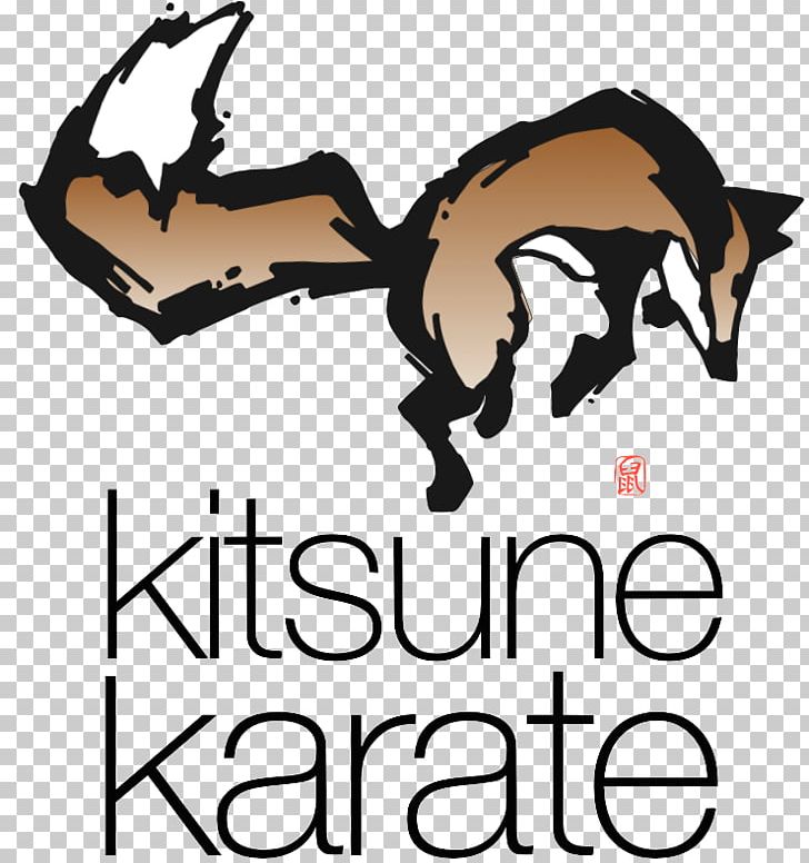 Kitsune Karate Dojo Shotokan Logo PNG, Clipart, Artwork, Black And White, Brand, Carnivoran, Cat Like Mammal Free PNG Download