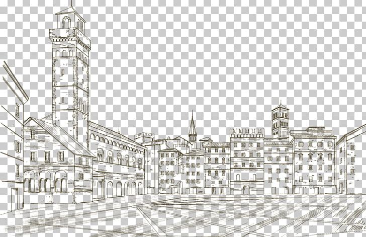 Facade Middle Ages Arch Building Sketch PNG, Clipart, Arch, Architecture, Area, Artwork, Black And White Free PNG Download
