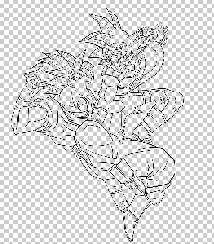 Goku Vegeta Gohan Majin Buu Bardock PNG, Clipart, Angle, Arm, Artwork, Bardock, Black And White Free PNG Download