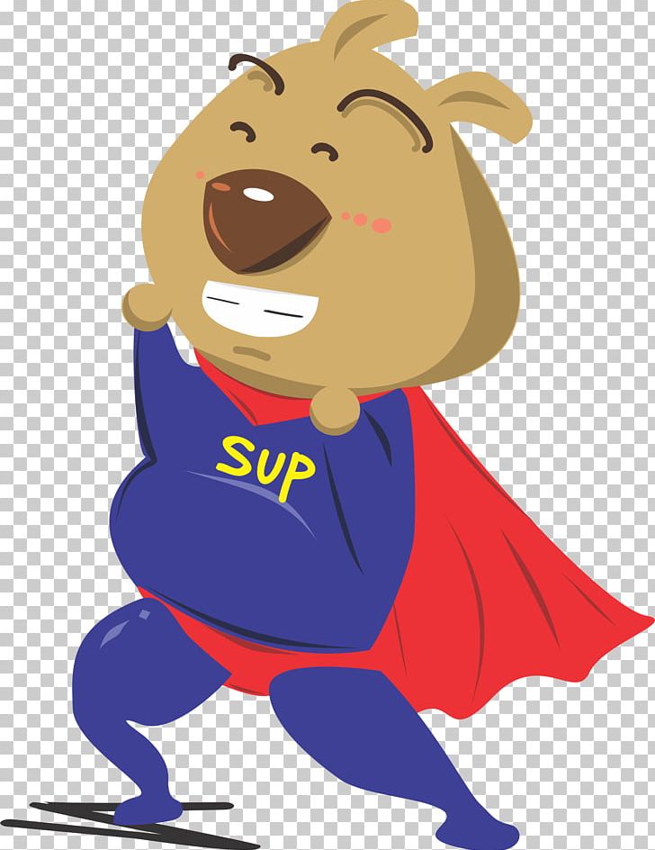 Superman Dog Cartoon Illustration PNG, Clipart, Animals, Art, Atmosphere, Balloon Cartoon, Boy Free PNG Download