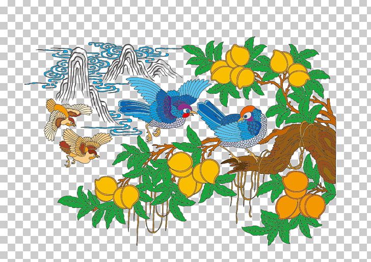 Bird Painting PNG, Clipart, Art, Bird, Branch, Encapsulated Postscript, Floristry Free PNG Download