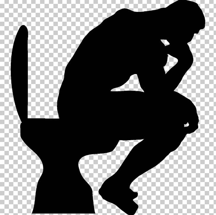 LE PENSEUR : THE THINKER Toilet Wall Decal Sticker PNG, Clipart, Advertising, Arm, Auguste Rodin, Bathroom, Black Free PNG Download