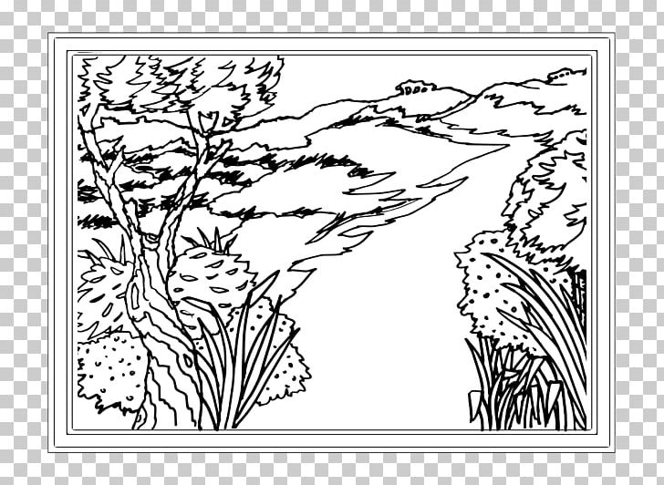 Coloring Book Landscape Adult PNG, Clipart, Adult, Area, Art, Artwork, Black Free PNG Download