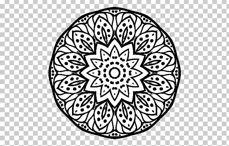 Mandala Drawing Coloring Book Doodle PNG, Clipart, Area, Black And White, Book, Child, Circle Free PNG Download