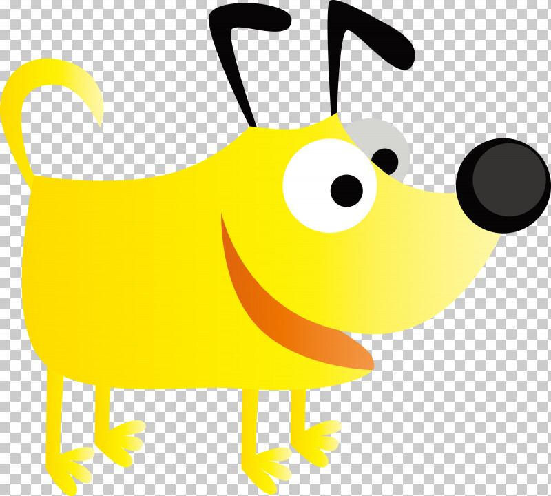 Yellow Cartoon PNG, Clipart, Cartoon, Cute Cartoon Dog, Yellow Free PNG Download