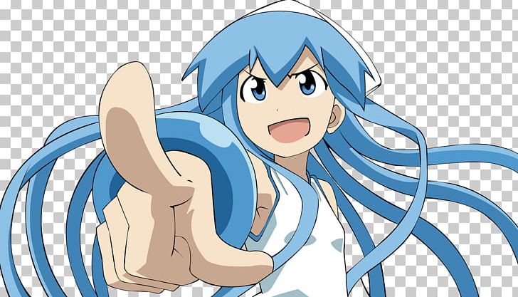 Squid Girl Anime Manga PNG, Clipart, Anime, Art, Artwork, Blue, Cartoon Free PNG Download