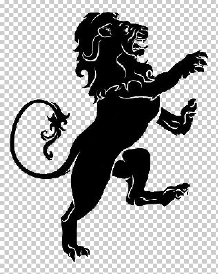 Lion Heraldry PNG, Clipart, Animals, Art, Black, Black And White, Capricorn Free PNG Download