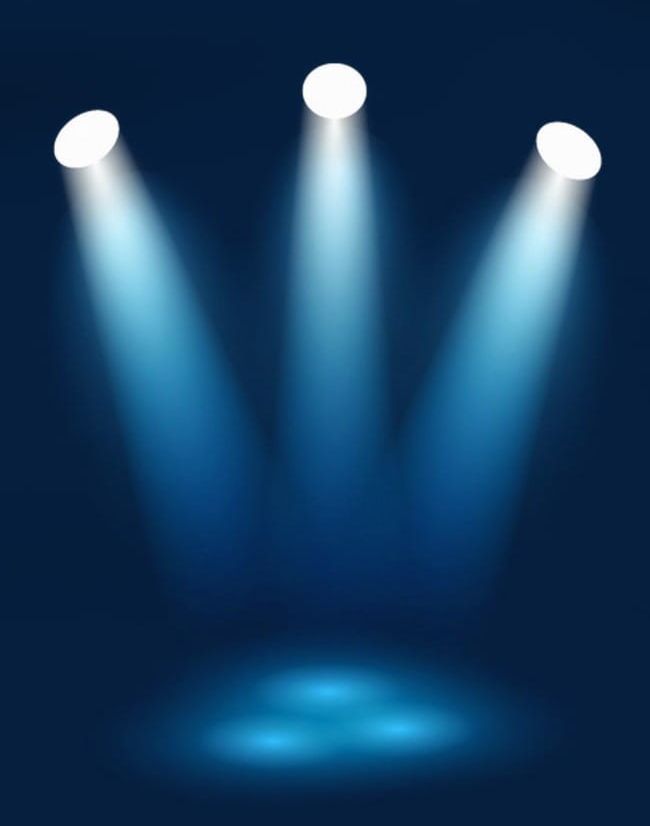 blue stage lighting