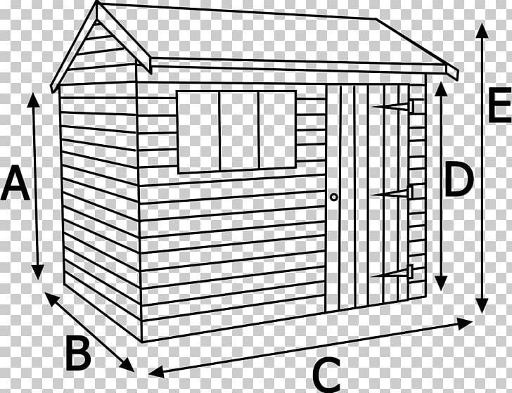 Shed Drawing Facade House PNG, Clipart, Angle, Area, Black And White, Building, Diagram Free PNG Download