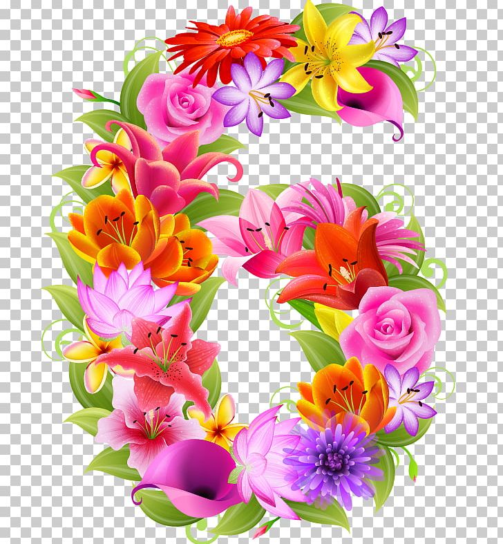 Number Flower Numerical Digit PNG, Clipart, Clip Art, Counting, Cut Flowers, Data, Digital Data Free PNG Download
