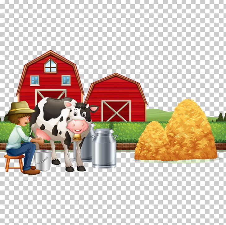 Cattle Milk Farm Illustration PNG, Clipart, Building, Cattle, Dairy Cattle, Dairy Cow, Euclidean Vector Free PNG Download
