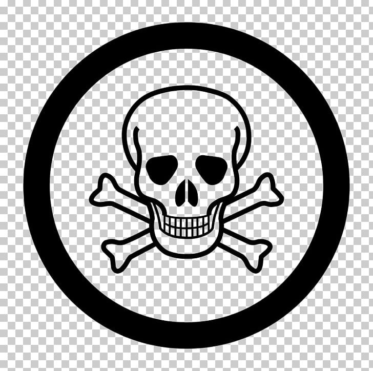 Poison Toxicity Infection Dangerous Goods Hazard Symbol PNG, Clipart, Biological Hazard, Black And White, Bone, Chemical Substance, Human Skull Symbolism Free PNG Download