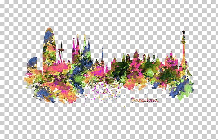 Watercolor Painting Skyline Art Casa Batlló PNG, Clipart, Art, Artist, Barcelona, Barcelona Skyline, Drawing Free PNG Download