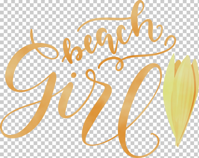 Logo Calligraphy Yellow Line Meter PNG, Clipart, Beach Girl, Calligraphy, Flower, Geometry, Line Free PNG Download