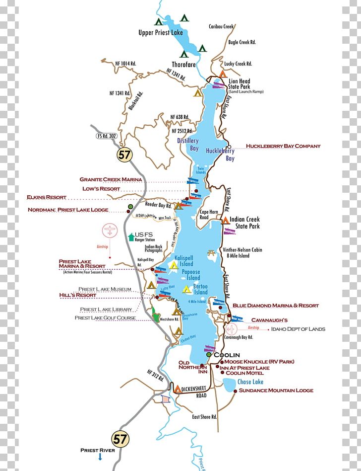 Priest Lake Lake Coeur D'Alene Map Lake Oconee PNG, Clipart, Accommodation, Area, Boat, Diagram, Idaho Free PNG Download