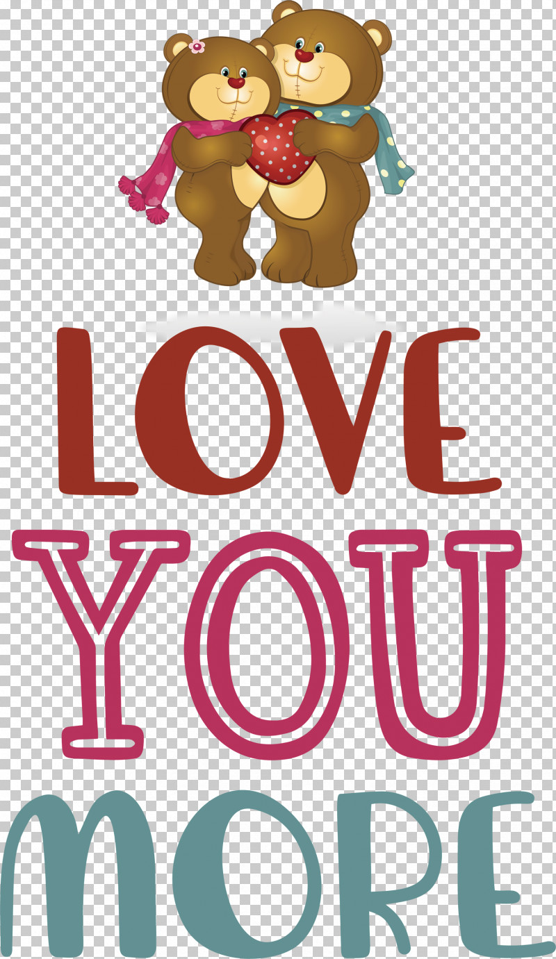 Love You More Valentines Day Valentines Day Quote PNG, Clipart, Bears, Behavior, Cartoon, Human, Logo Free PNG Download