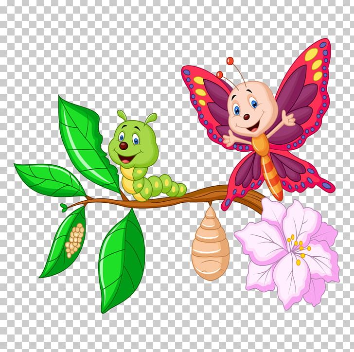 Butterfly Insect Cartoon PNG, Clipart, Animals, Branch, Branches Vector, Fictional Character, Flower Free PNG Download