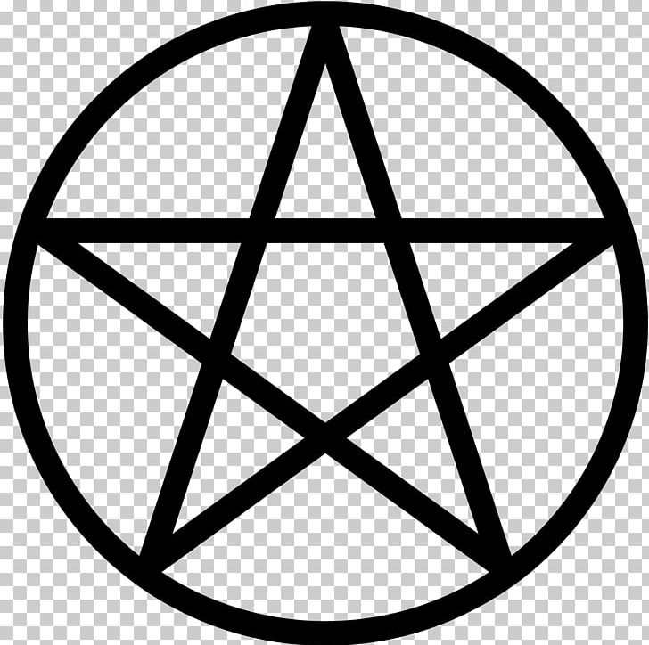 Pentacle Pentagram Wicca Witchcraft Symbol PNG, Clipart, Angle, Area, Black And White, Circle, Evil Free PNG Download