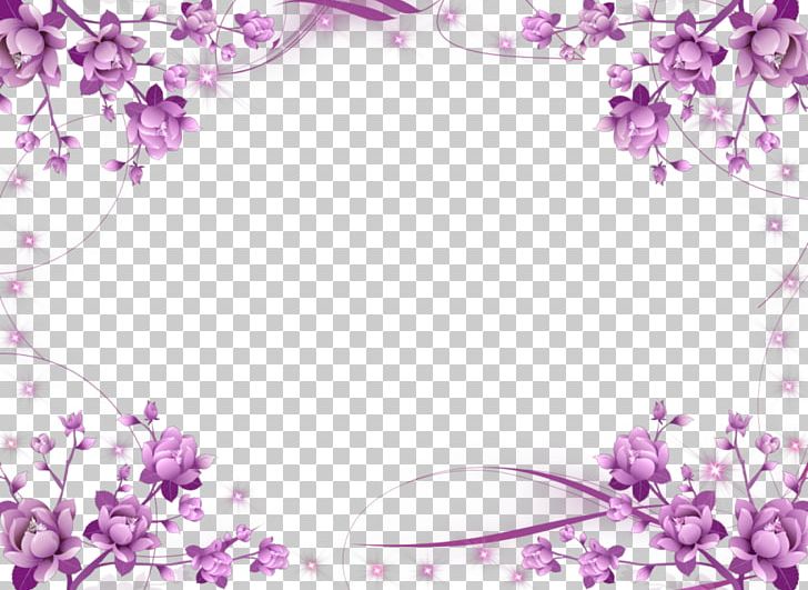 Wedding Invitation Frame Flower Purple PNG, Clipart, Blossom, Border, Border Frames, Cherry Blossom, Clip Art Free PNG Download