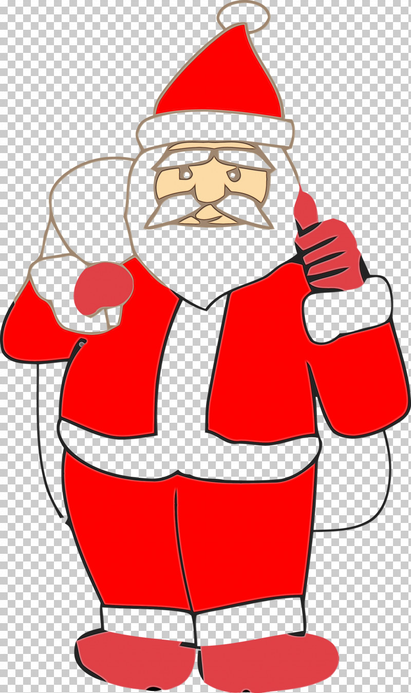 Santa Claus PNG, Clipart, Cartoon, Finger, Paint, Pleased, Retro Christmas Free PNG Download