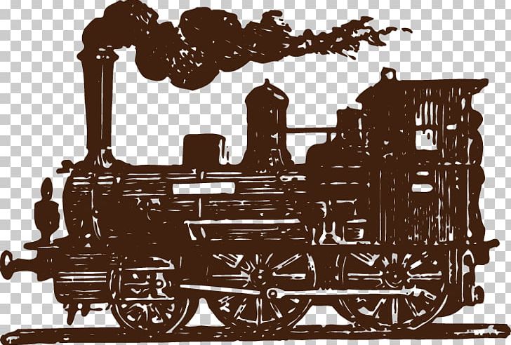 Train Rail Transport Steam Locomotive PNG, Clipart, Cerddor, Drawing, Hand, Hand Drawn, Hand Painted Free PNG Download