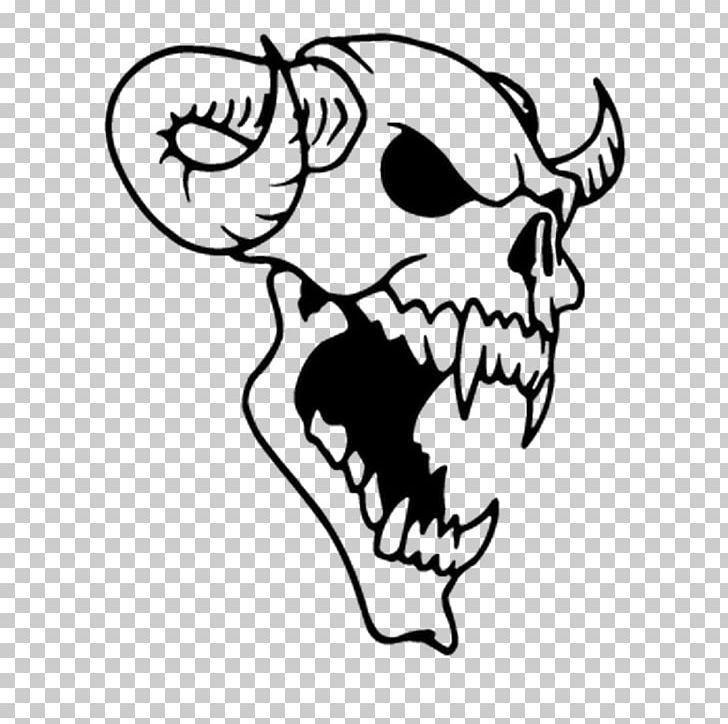 Skull Sticker Drawing PNG, Clipart, Artwork, Black, Black And White, Bone, Decal Free PNG Download